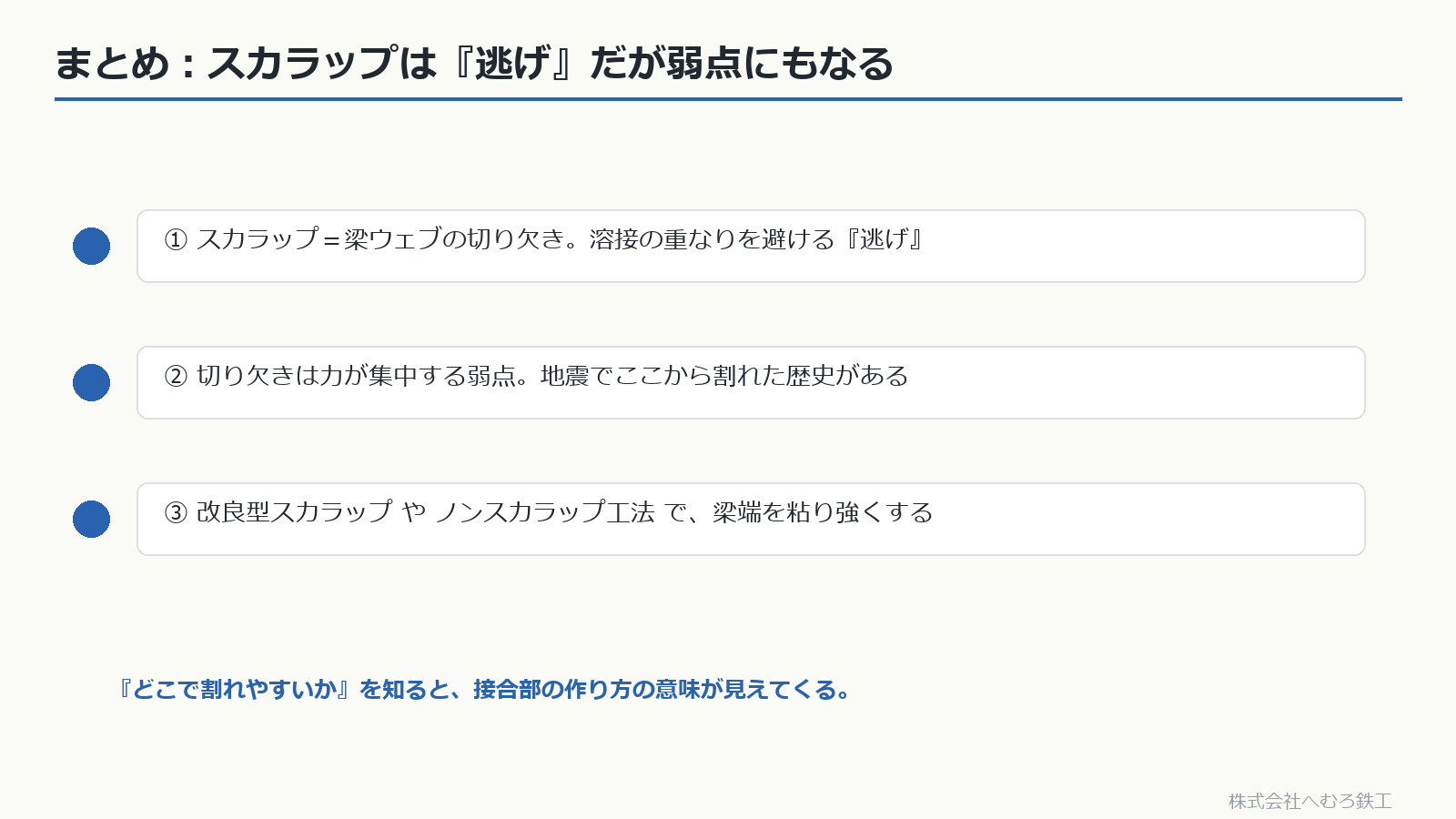 スカラップとノンスカラップのまとめ3点