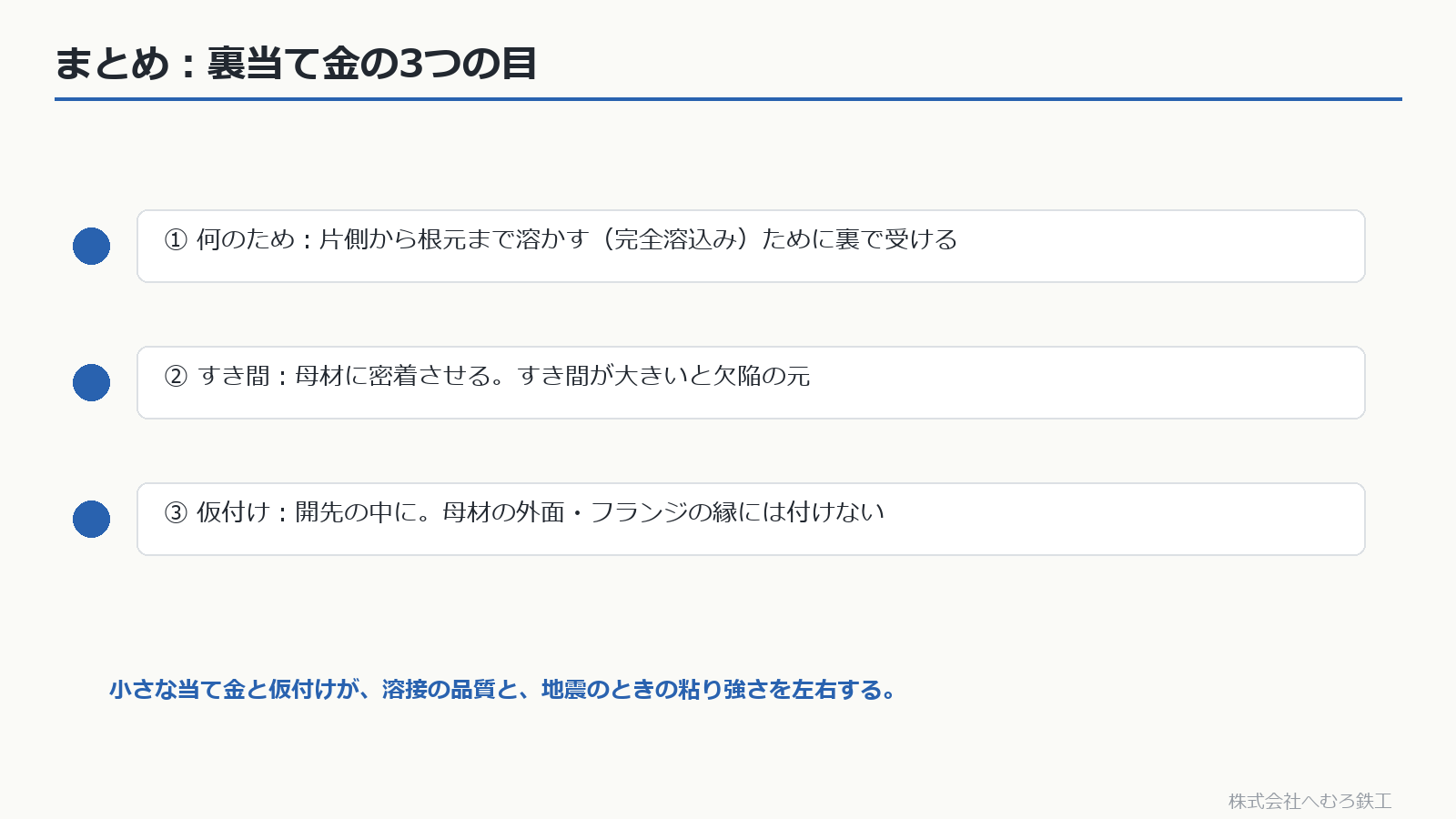 裏当て金のまとめ3点